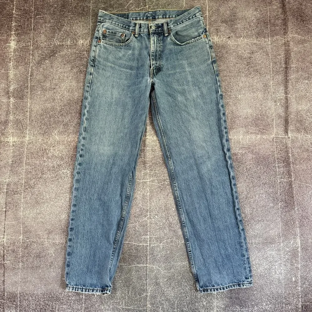 Mens Vintage Y2K Levi's 550 Relaxed Baggy Fit Slight Taper Blue Jeans Sz 32 X 32